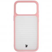 Carcasa Bizon Angelo compatibila cu iPhone 17 Pro Max, Transparent / Roz