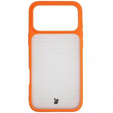 Carcasa Bizon Angelo compatibila cu iPhone 17 Pro Max, Transparent / Portocaliu