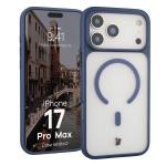 Carcasa Bizon MatteO cu MagSafe compatibila cu iPhone 17 Pro Max, Albastru 3 - lerato.ro