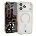 Carcasa Bizon MatteO cu MagSafe compatibila cu iPhone 17 Pro Max, Bej 3 - lerato.ro