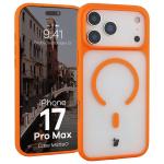 Carcasa Bizon MatteO cu MagSafe compatibila cu iPhone 17 Pro Max, Portocaliu 3 - lerato.ro