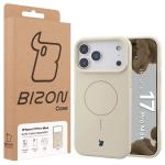 Carcasa Bizon Soft cu MagSafe compatibila cu iPhone 17 Pro Max, Bej 9 - lerato.ro