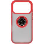 Carcasa Bizon Hybrid Ring compatibila cu iPhone 17 Pro, Rosu 2 - lerato.ro