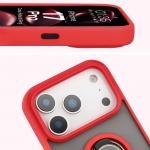 Carcasa Bizon Hybrid Ring compatibila cu iPhone 17 Pro, Rosu 4 - lerato.ro