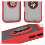 Carcasa Bizon Hybrid Ring compatibila cu iPhone 17 Pro, Rosu 5 - lerato.ro