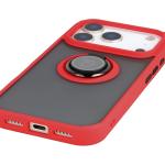 Carcasa Bizon Hybrid Ring compatibila cu iPhone 17 Pro, Rosu 6 - lerato.ro