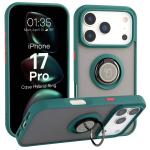 Carcasa Bizon Hybrid Ring compatibila cu iPhone 17 Pro, Verde 3 - lerato.ro