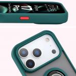 Carcasa Bizon Hybrid Ring compatibila cu iPhone 17 Pro, Verde 4 - lerato.ro