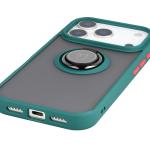 Carcasa Bizon Hybrid Ring compatibila cu iPhone 17 Pro, Verde 6 - lerato.ro