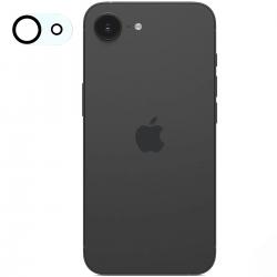 Set 2 folii sticla camera foto Bizon Glass Silk Lens compatibile cu iPhone 17e / 16e, Negru