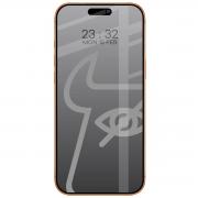 Folie sticla securizata Bizon Glass Edge Shadow Privacy compatibila cu iPhone 17 Pro Max, Negru