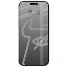 Folie sticla securizata Bizon Glass Edge Shadow Privacy compatibila cu iPhone 17 Pro Max, Negru