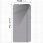 Folie sticla securizata Bizon Glass Clear Shadow Privacy compatibila cu iPhone 17e / 16e, Negru 3 - lerato.ro