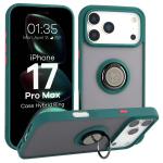 Carcasa Bizon Hybrid Ring compatibila cu iPhone 17 Pro Max, Verde 3 - lerato.ro