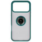 Carcasa Bizon Hybrid Ring compatibila cu iPhone 17 Pro Max, Verde 2 - lerato.ro