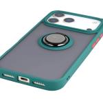 Carcasa Bizon Hybrid Ring compatibila cu iPhone 17 Pro Max, Verde 6 - lerato.ro