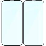 Set 2 folii sticla securizata Bizon Glass Edge Duo compatibile cu iPhone 17e / 16e, Negru 5 - lerato.ro