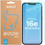 Set 2 folii sticla securizata Bizon Glass Clear Duo compatibile cu iPhone 17e / 16e, Transparent 4 - lerato.ro