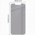 Folie sticla securizata Bizon Glass Mule Shadow Privacy compatibila cu iPhone 17e / 16e, Negru 3 - lerato.ro