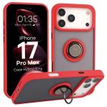 Carcasa Bizon Hybrid Ring compatibila cu iPhone 17 Pro Max, Rosu 3 - lerato.ro