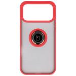 Carcasa Bizon Hybrid Ring compatibila cu iPhone 17 Pro Max, Rosu 2 - lerato.ro