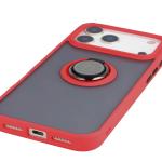 Carcasa Bizon Hybrid Ring compatibila cu iPhone 17 Pro Max, Rosu 6 - lerato.ro