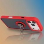 Carcasa Bizon Hybrid Ring compatibila cu iPhone 17 Pro Max, Rosu 7 - lerato.ro