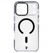 Carcasa Bizon Marco cu MagSafe compatibila cu iPhone 17 Pro Max, Transparent / Negru