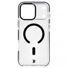 Carcasa Bizon Marco cu MagSafe compatibila cu iPhone 17 Pro Max, Transparent / Negru