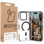 Carcasa Bizon Marco cu MagSafe compatibila cu iPhone 17 Pro Max, Transparent / Negru 11 - lerato.ro