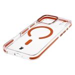 Carcasa Bizon Marco cu MagSafe compatibila cu iPhone 17 Pro Max, Transparent / Portocaliu 4 - lerato.ro