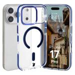 Carcasa Bizon Marco cu MagSafe compatibila cu iPhone 17 Pro, Transparent / Albastru 3 - lerato.ro