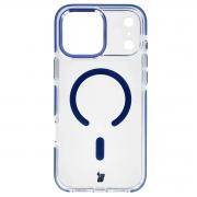 Carcasa Bizon Marco compatibila cu iPhone 17 Pro Max, Transparent / Albastru