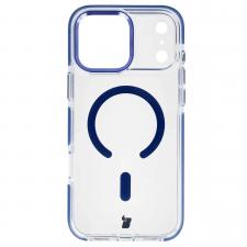 Carcasa Bizon Marco compatibila cu iPhone 17 Pro Max, Transparent / Albastru