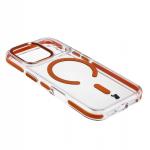 Carcasa Bizon Marco cu MagSafe compatibila cu iPhone 17 Pro, Transparent / Portocaliu 5 - lerato.ro