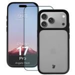 Kit protectie 2 in 1 BizonMobile, Carcasa Bizon Angelo si Folie sticla securizata Bizon Glass Edge, compatibil cu iPhone 17 Pro, Negru 2 - lerato.ro