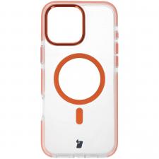 Carcasa Bizon Marco compatibila cu iPhone 16 Pro Max, Transparent / Portocaliu