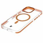 Carcasa Bizon Marco compatibila cu iPhone 16 Pro Max, Transparent / Portocaliu 4 - lerato.ro
