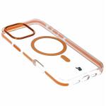 Carcasa Bizon Marco compatibila cu iPhone 16 Pro Max, Transparent / Portocaliu 5 - lerato.ro