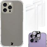 Kit protectie 4 in 1 BizonMobile Clear Pack, 1x carcasa, 2x folie display, 1x folie camera, compatibil cu iPhone 16 Pro Max, Transparent 2 - lerato.ro