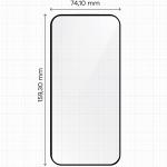 Set 2 folii sticla securizata Bizon Glass, Kit montare inclus, compatibile cu iPhone 16 Pro Max, Transparent 3 - lerato.ro