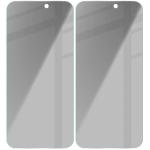 Set 2 folii sticla securizata Bizon Glass Clear Shadow Privacy compatibile cu iPhone 16 Pro Max, Negru 5 - lerato.ro