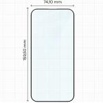 Set 2 folii sticla securizata Bizon Glass Edge Duo compatibile cu iPhone 16 Pro Max, Negru 3 - lerato.ro