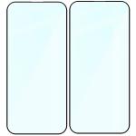 Set 2 folii sticla securizata Bizon Glass Edge Duo compatibile cu iPhone 16 Pro Max, Negru 5 - lerato.ro