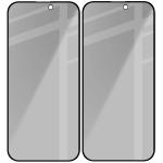 Set 2 folii sticla securizata Bizon Glass Edge Shadow Privacy compatibile cu iPhone 16 Pro Max, Negru 5 - lerato.ro