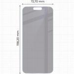 Folie sticla securizata Bizon Glass Mule Shadow Privacy compatibila cu iPhone 16 Pro Max, Negru 3 - lerato.ro