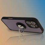 Carcasa Bizon Hybrid Ring compatibila cu iPhone 16 Pro Max, Transparent / Negru 7 - lerato.ro