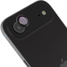 Folie sticla camera foto Bizon Glass Snap Lens compatibila cu iPhone 17 Air, Negru