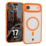 Carcasa Bizon MatteO cu MagSafe compatibila cu iPhone 17 Air, Portocaliu 3 - lerato.ro