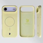 Carcasa Bizon Soft cu MagSafe compatibila cu iPhone 17 Air, Galben 6 - lerato.ro